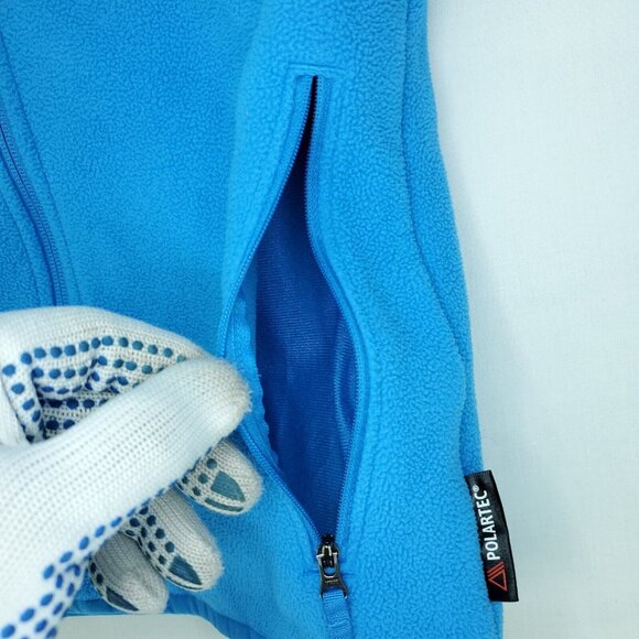 Columbia Fuller Ridge Fleece Jacket Unisex Boys Large 14/16 Aqua Blue Full Zip - Picture 3 of 13